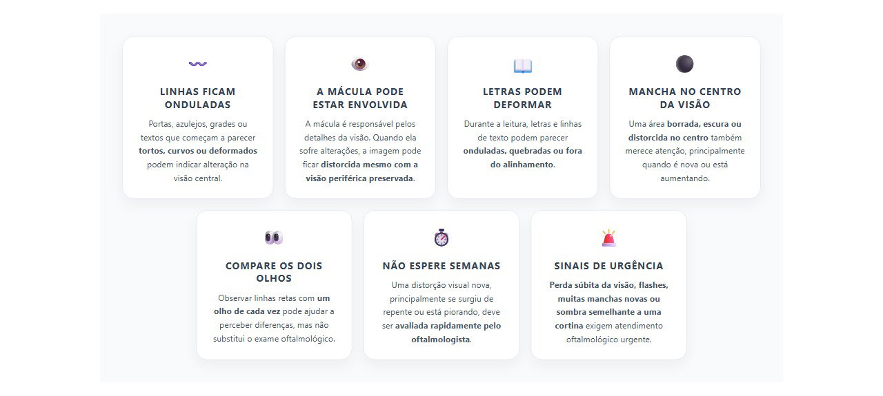 Linhas retas parecem tortas? Esse sinal merece atenção rápida