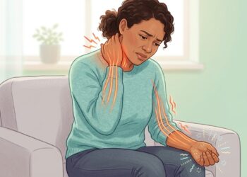 Dor no pescoço que desce para o braço com formigamento pode indicar irritação ou compressão de um nervo cervical.