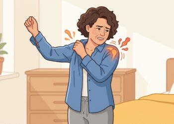 Dor e rigidez progressiva no ombro podem dificultar tarefas simples, como vestir uma roupa.