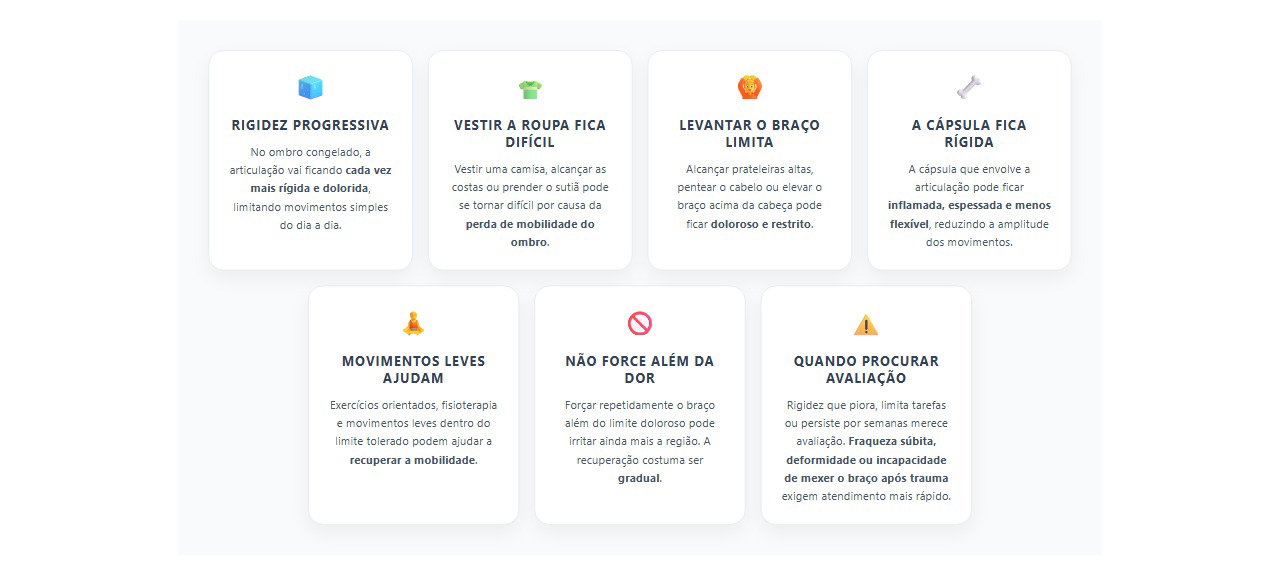 Ombro duro e difícil de mexer pode ser ombro congelado
