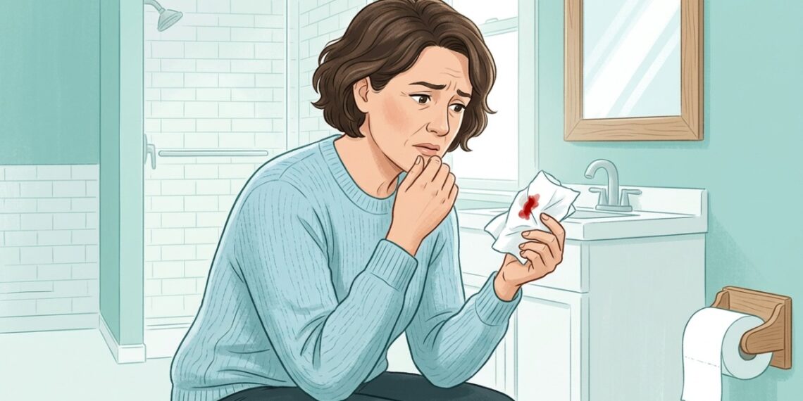 Sangue vermelho vivo no papel higiênico pode ocorrer em casos de hemorroida, mas episódios repetidos precisam ser avaliados.