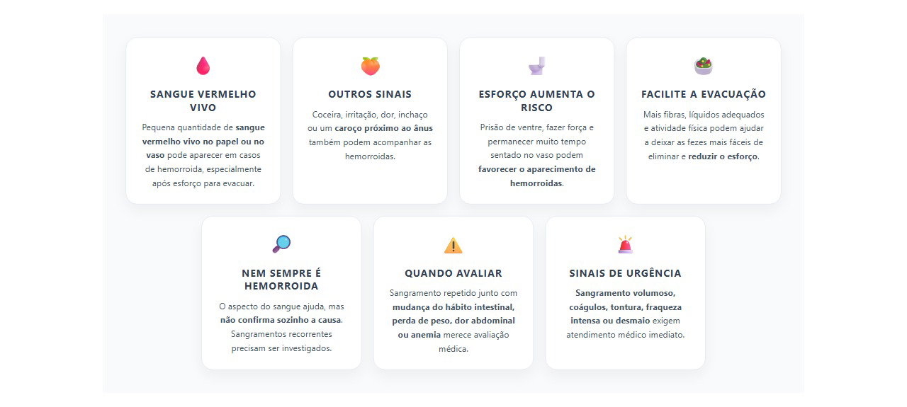 Sangue vermelho vivo ao evacuar: quando pode ser hemorroida