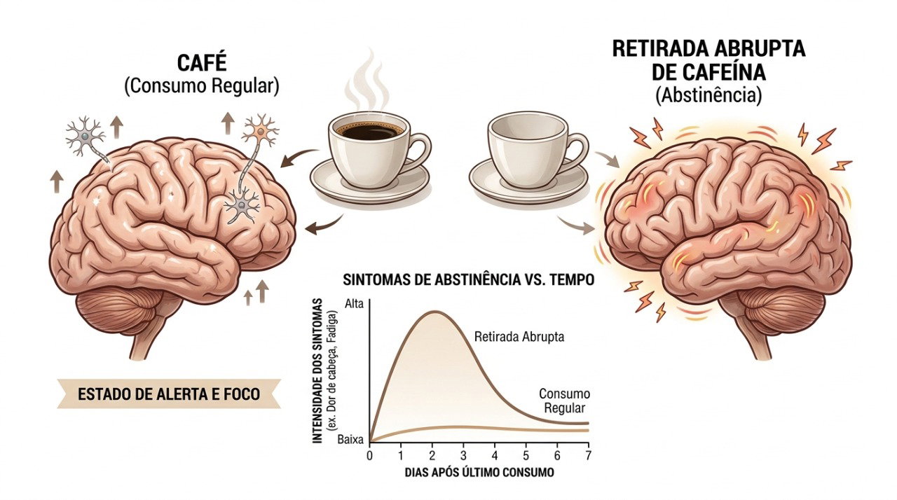 O efeito da cafeína sobre a enxaqueca pode variar conforme a dose e mudanças no consumo habitual.