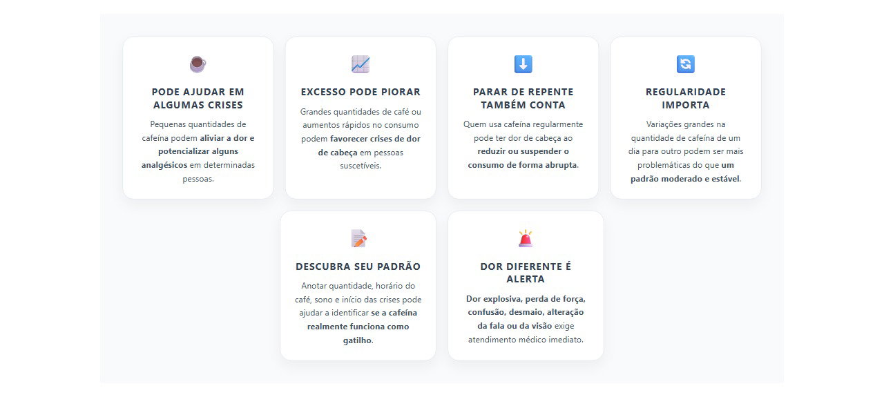 Café e enxaqueca: quando a cafeína pode ajudar ou piorar a dor