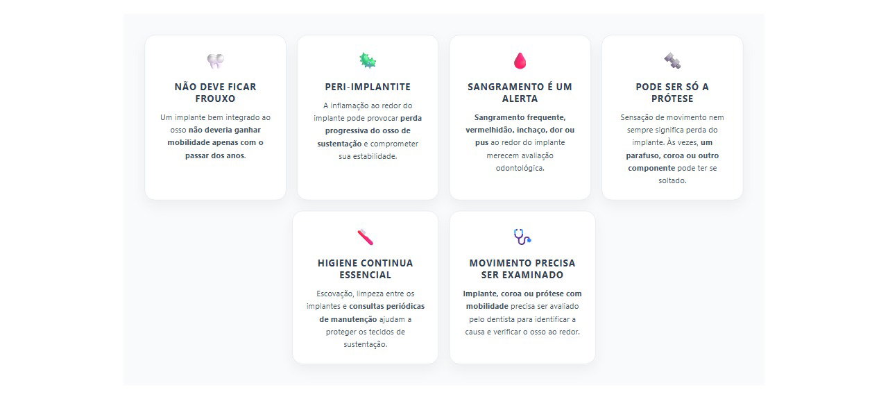 Implante dentário frouxo: sinais de que a fixação precisa ser avaliada