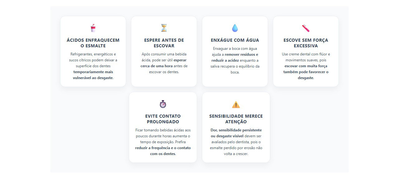 Depois de suco ou refrigerante: como proteger o esmalte antes de escovar