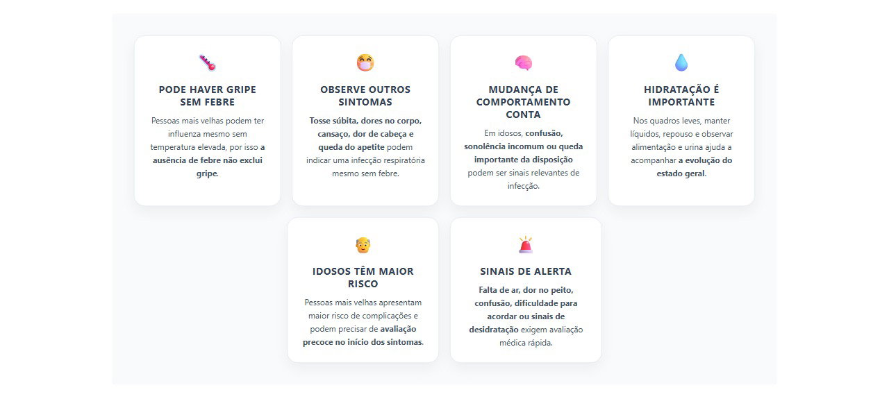 Gripe sem febre em idosos: sinais que não devem ser ignorados