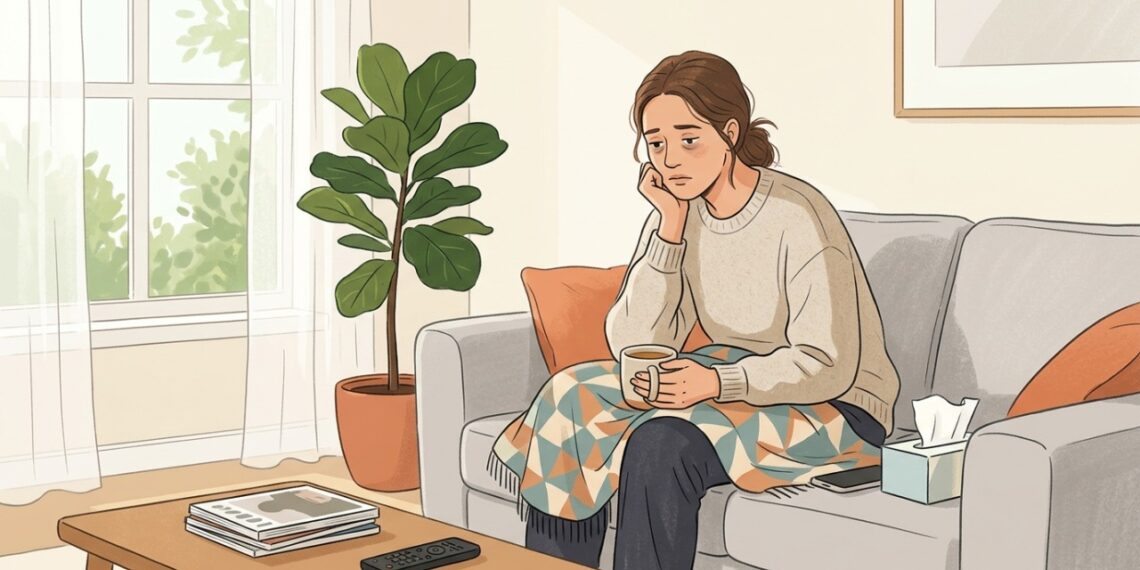 O cansaço pode continuar por dias ou semanas depois que os sintomas mais fortes da gripe passam.