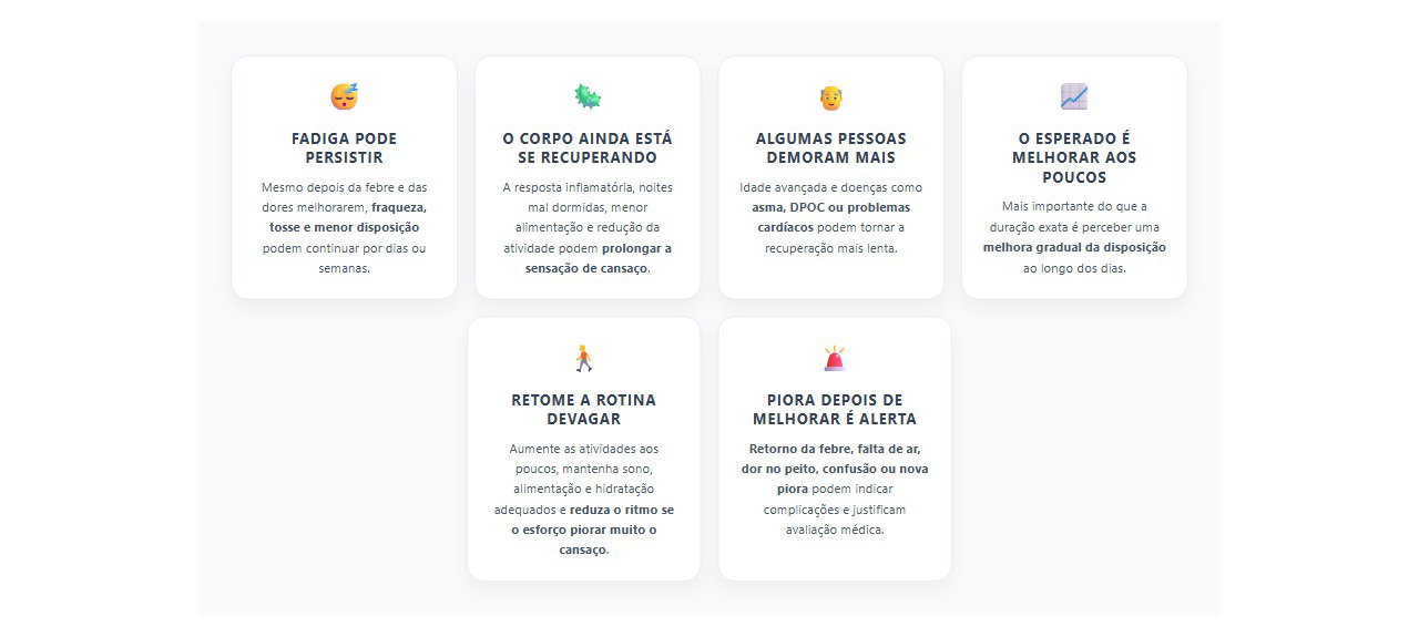 Cansaço depois da gripe: quando a recuperação pode levar mais tempo