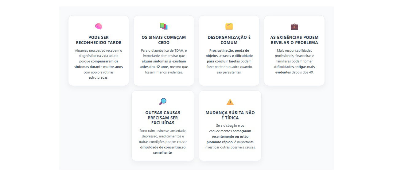 TDAH depois dos 40: sinais antigos que podem ter passado despercebidos