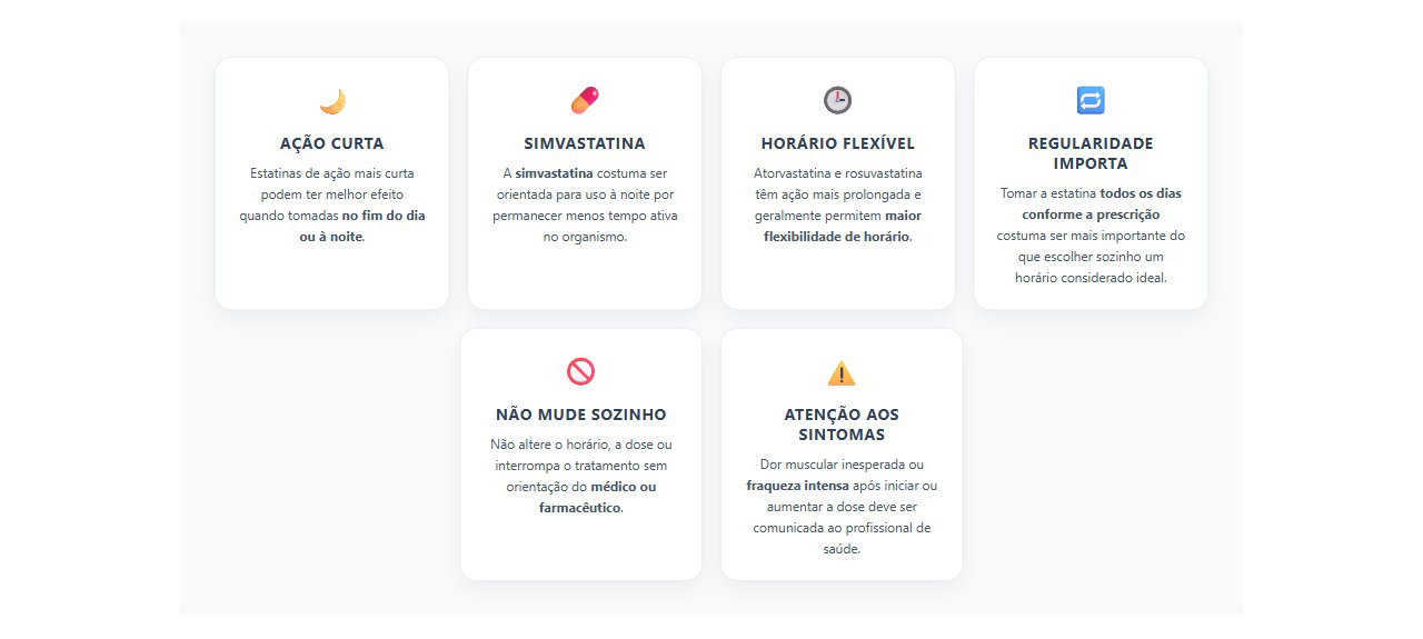 Estatina à noite ou de manhã? Veja quando o horário faz diferença