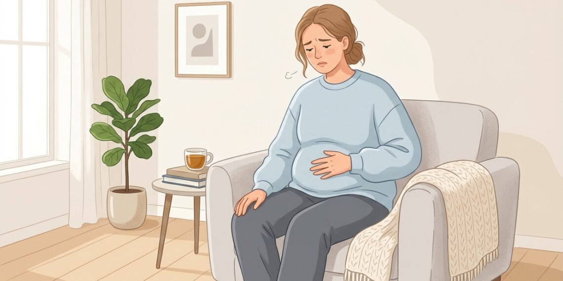 Inchaço abdominal e cansaço persistente podem aparecer entre os sinais da doença celíaca.