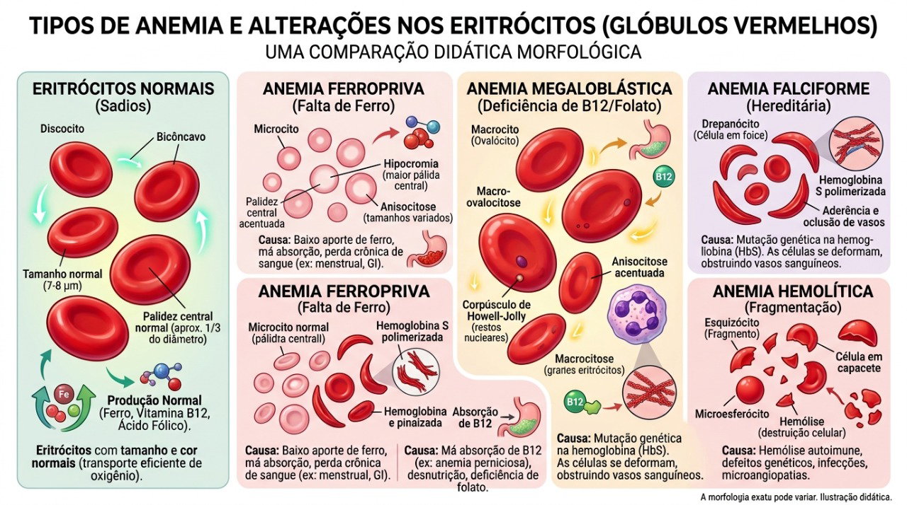 A investigação da anemia pode exigir exames para identificar se há deficiência de ferro ou outra causa.