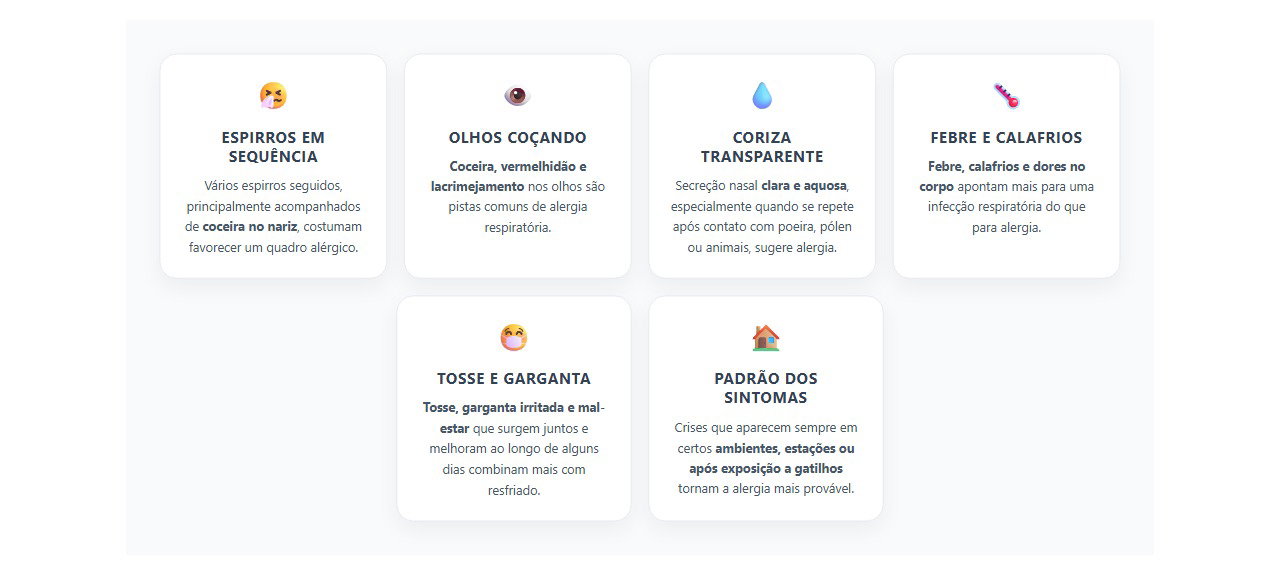 Alergia ou resfriado? 6 sinais que ajudam a diferenciar
