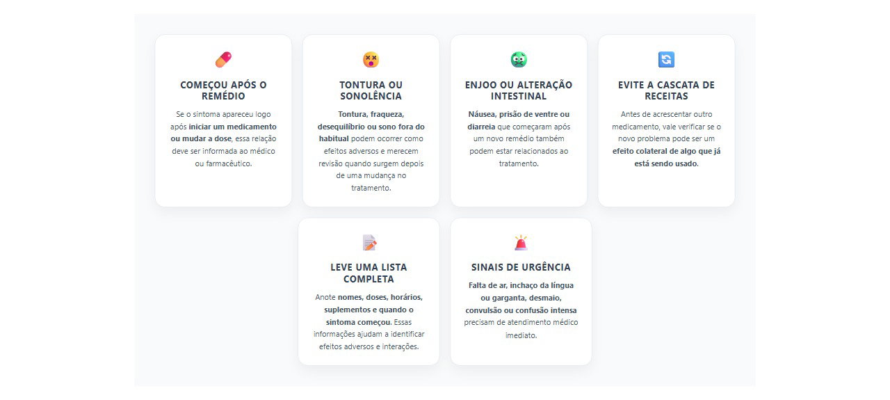 Sintoma novo após começar um remédio: 6 sinais para revisar o tratamento