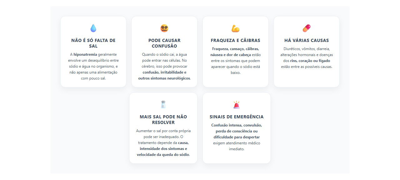 Sódio baixo no exame: 6 sinais e cuidados importantes
