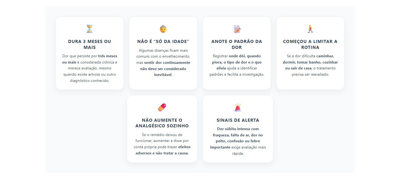 Dor por meses não é normal da idade: 6 sinais de que vale investigar