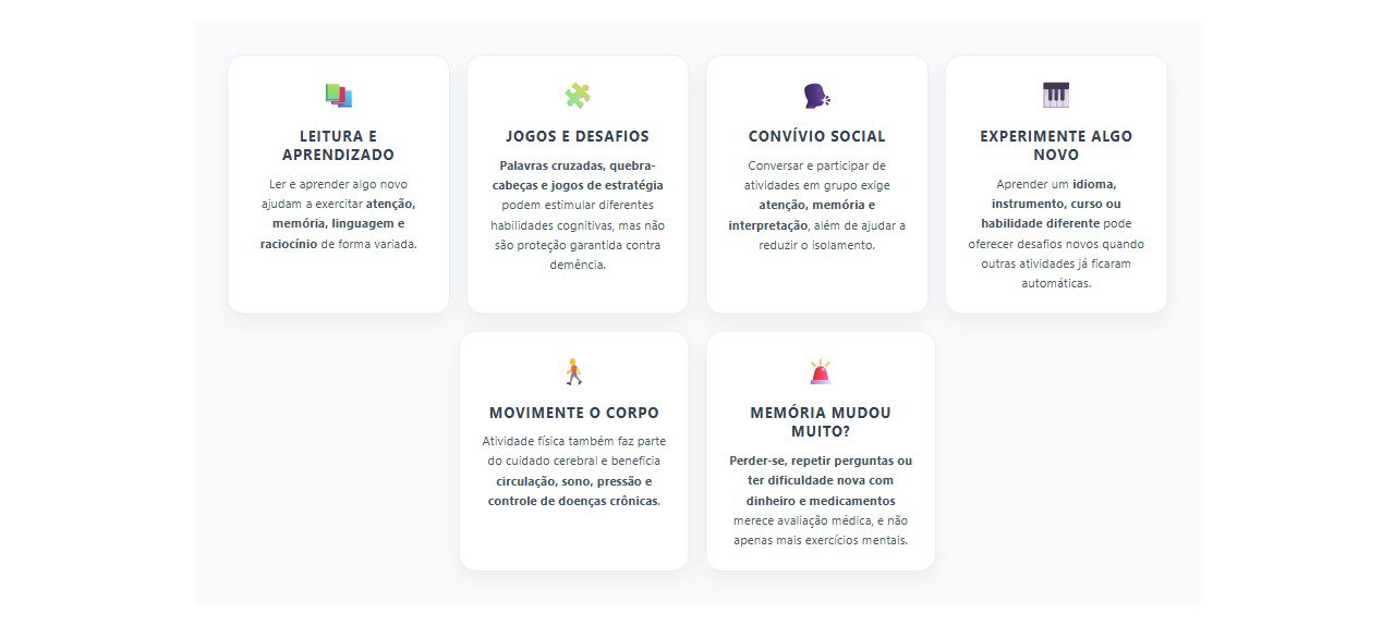 6 hábitos que ajudam a manter o cérebro ativo com o passar dos anos