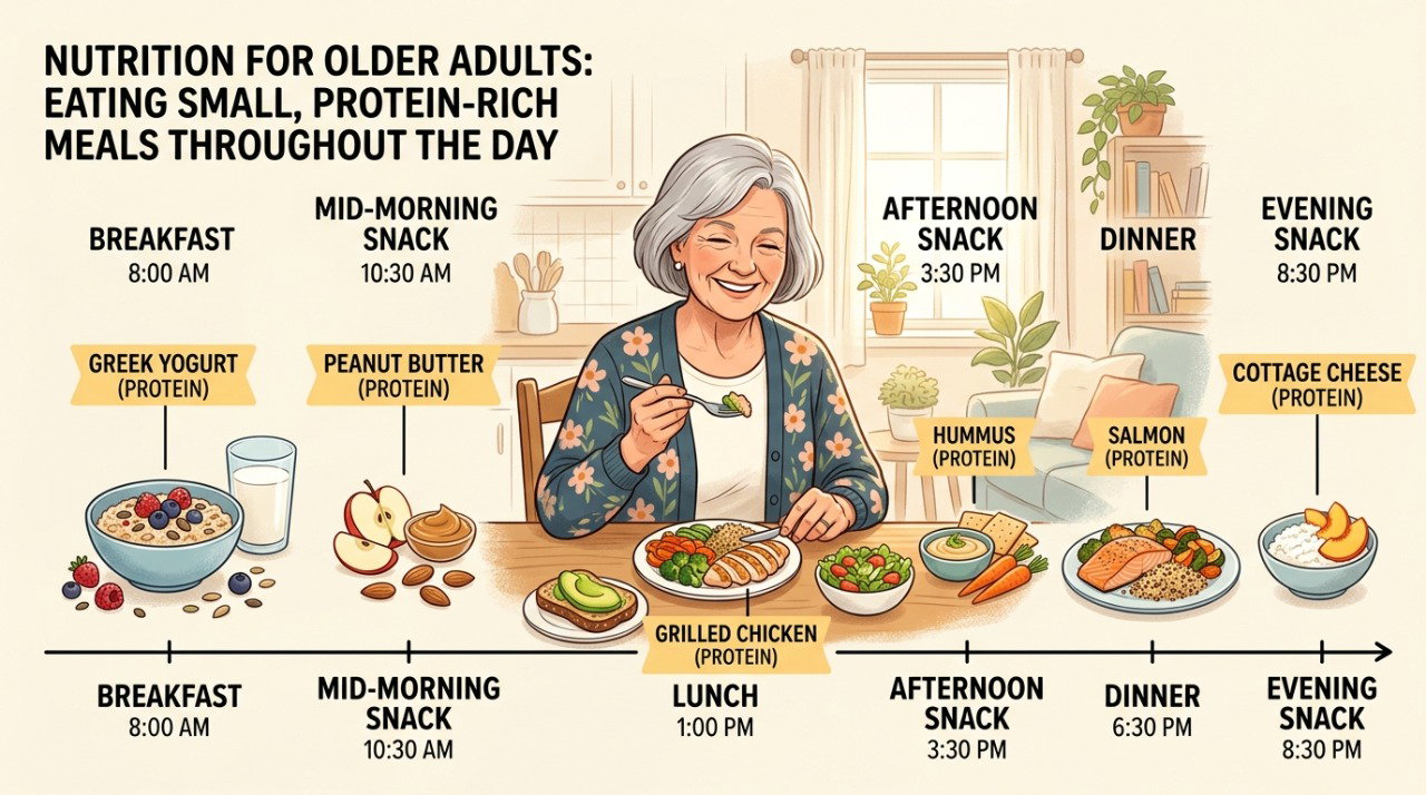 Refeições menores e nutritivas podem ser mais fáceis quando o apetite está reduzido.
