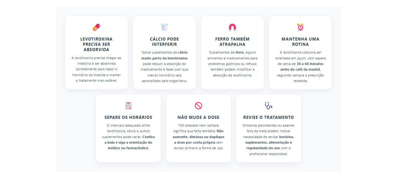 Cálcio pode atrapalhar o efeito do remédio da tireoide