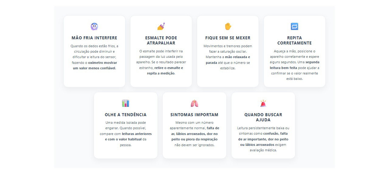 Oxímetro baixo? Veja o que pode alterar a leitura