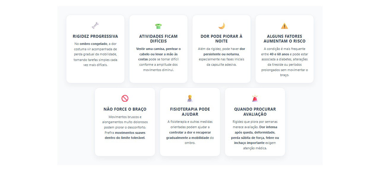 Ombro cada vez mais travado? Pode ser capsulite adesiva