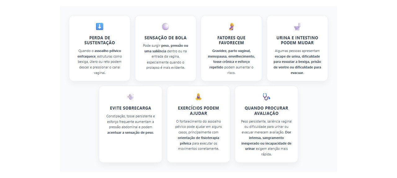 Sensação de peso ou “bola” na vagina? Pode ser prolapso pélvico