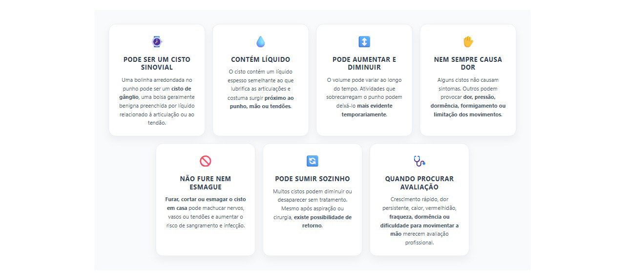 Caroço no pulso que aumenta e diminui? Pode ser um cisto sinovial
