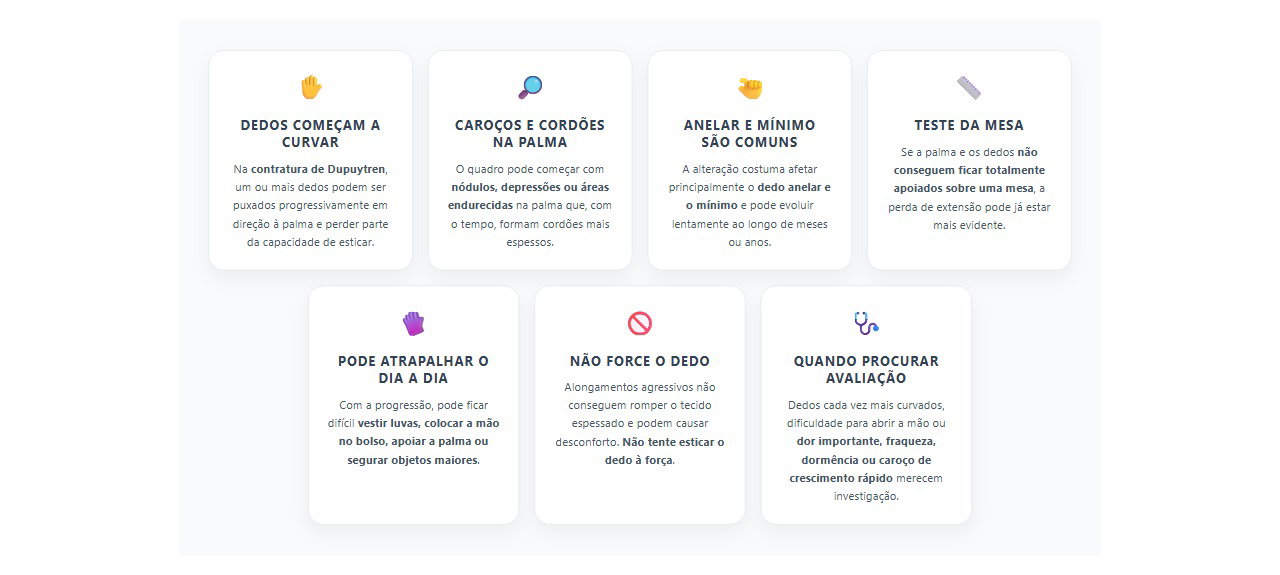 Dedos ficando curvados para a palma? Pode ser contratura de Dupuytren