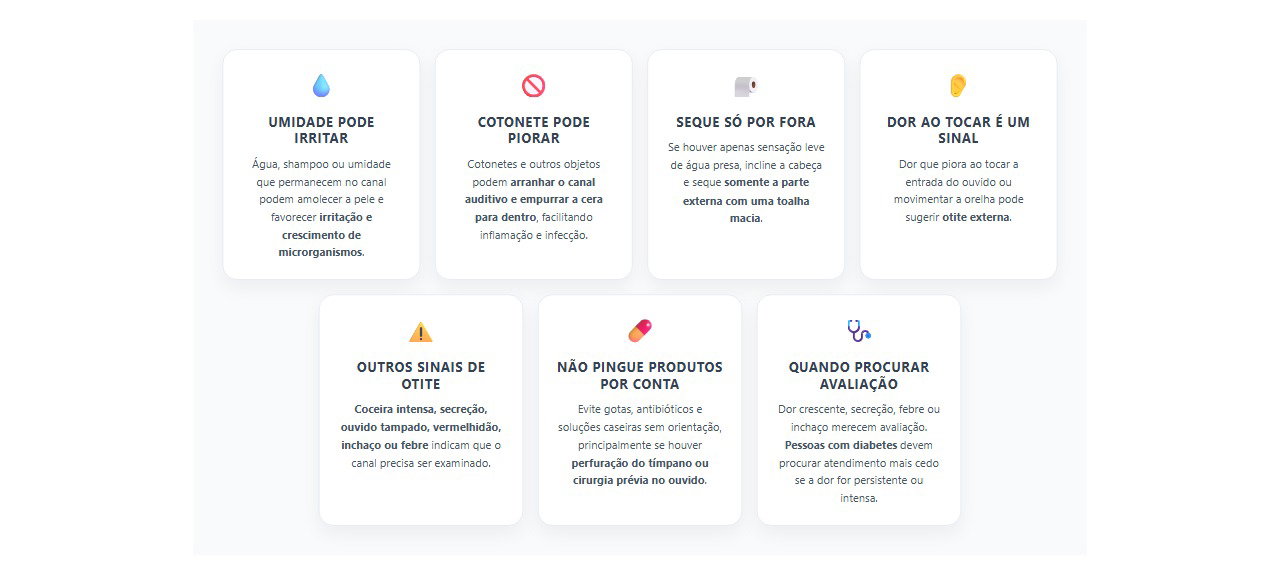 Dor no ouvido após piscina ou banho? Água presa pode favorecer otite externa