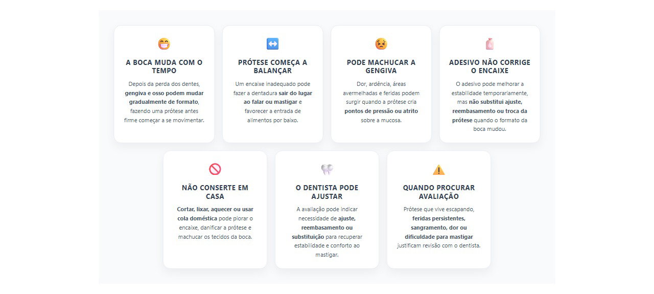 Dentadura ficou frouxa? A gengiva e o osso podem ter mudado