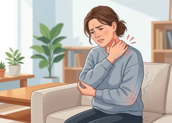 Dor que começa no pescoço e desce pelo braço com formigamento pode estar relacionada à irritação de um nervo cervical.