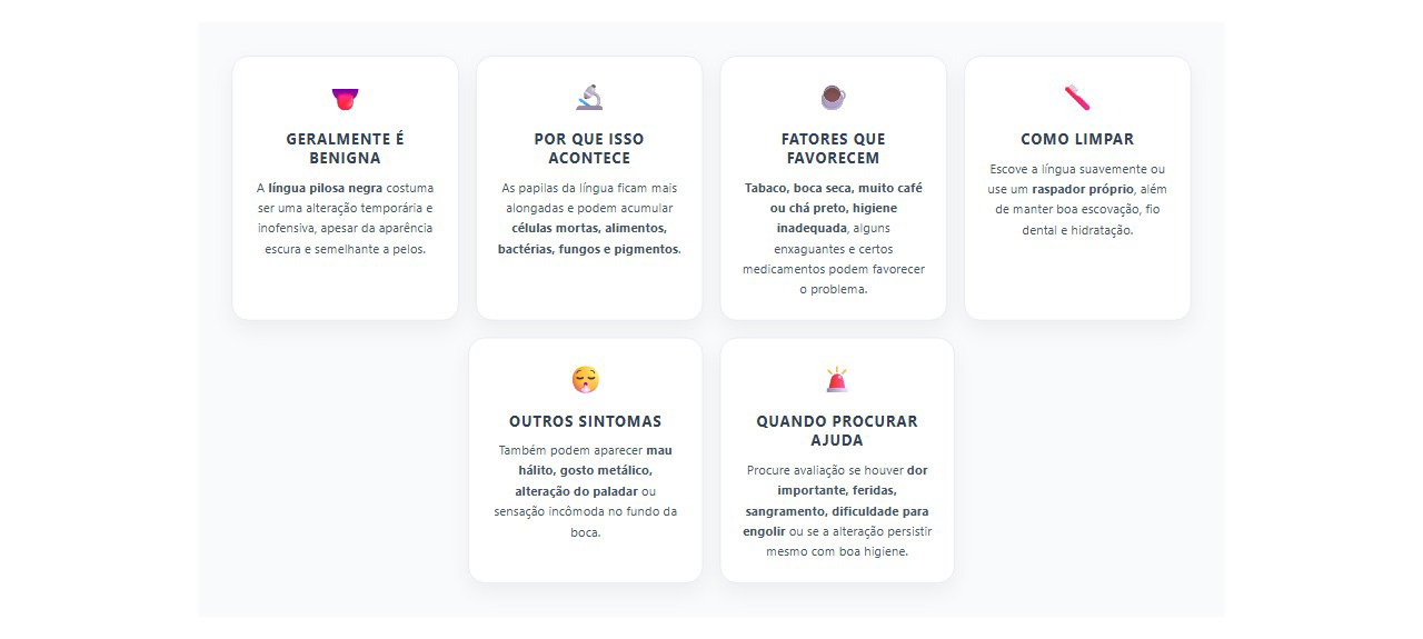 Língua preta e com “pelos”: causas, cuidados e sinais de alerta