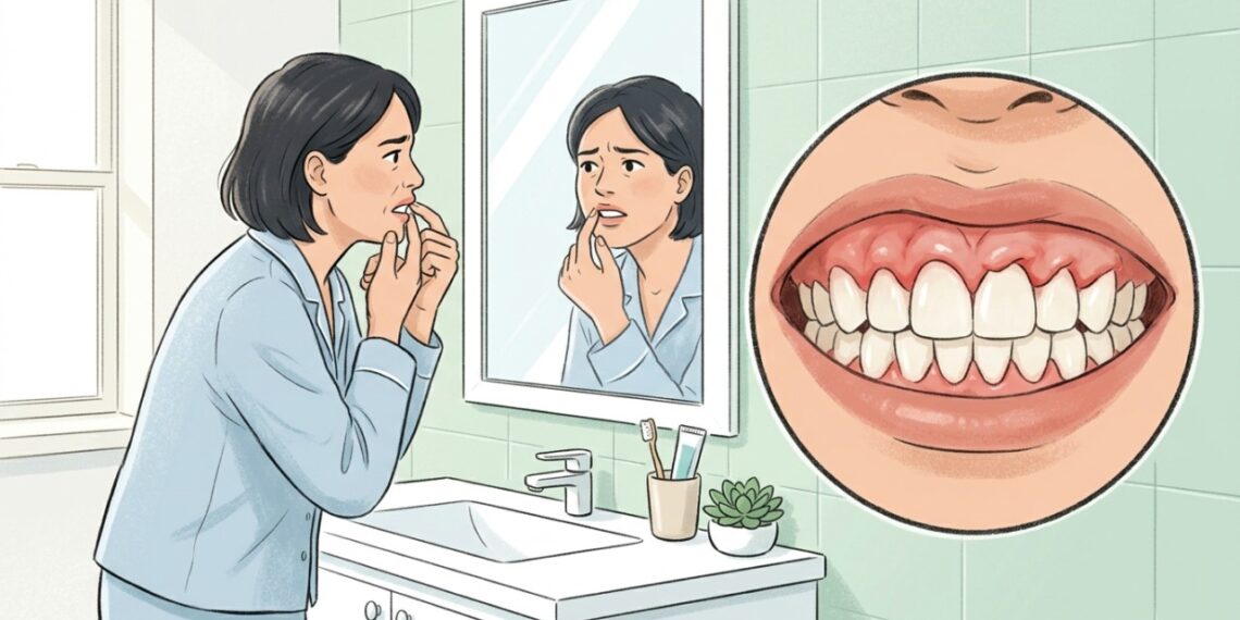 O crescimento da gengiva sobre os dentes pode estar relacionado a medicamentos e inflamação local.
