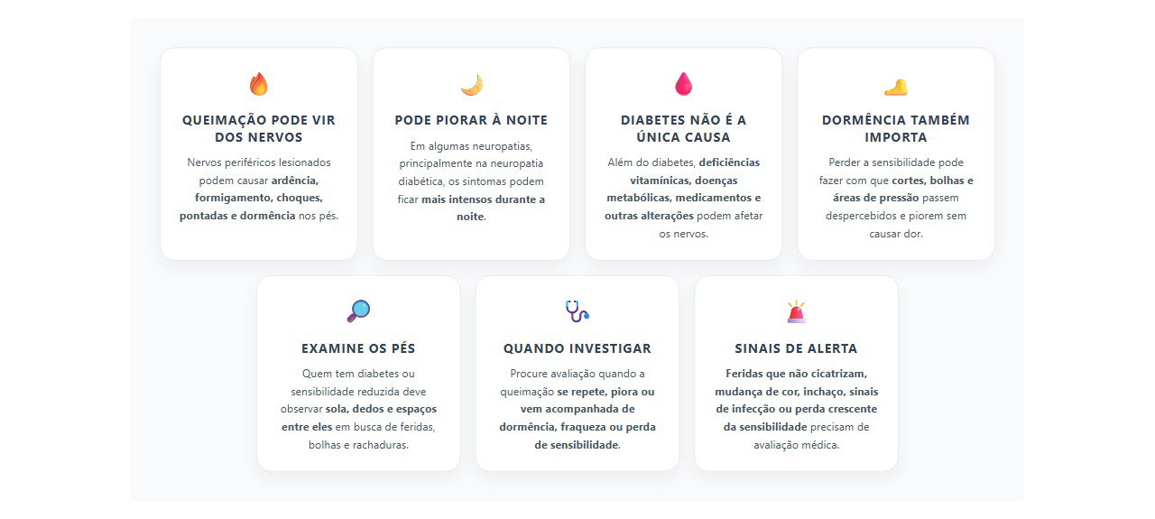 Pés queimando à noite: quando os nervos podem estar envolvidos