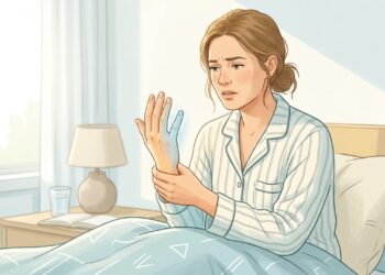 Dormência no mindinho e no anelar ao dormir pode estar relacionada à compressão do nervo ulnar no cotovelo.