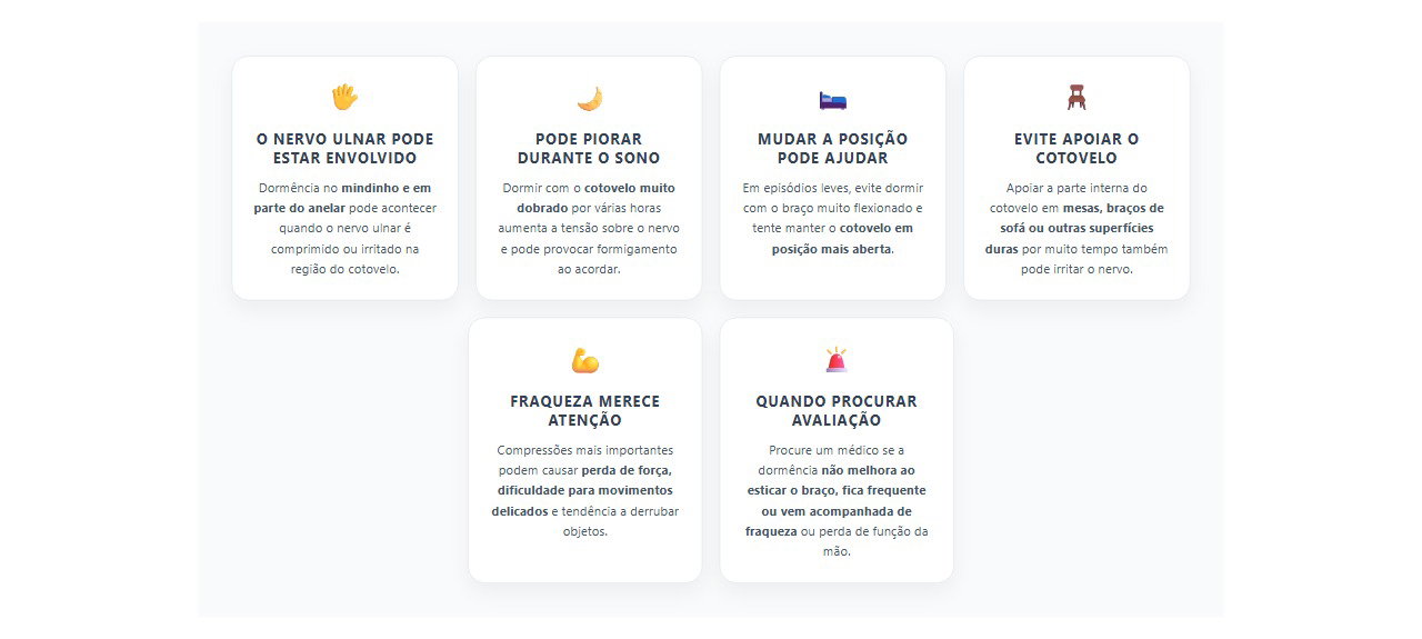 Mindinho e anelar dormentes: quando o problema pode estar no cotovelo