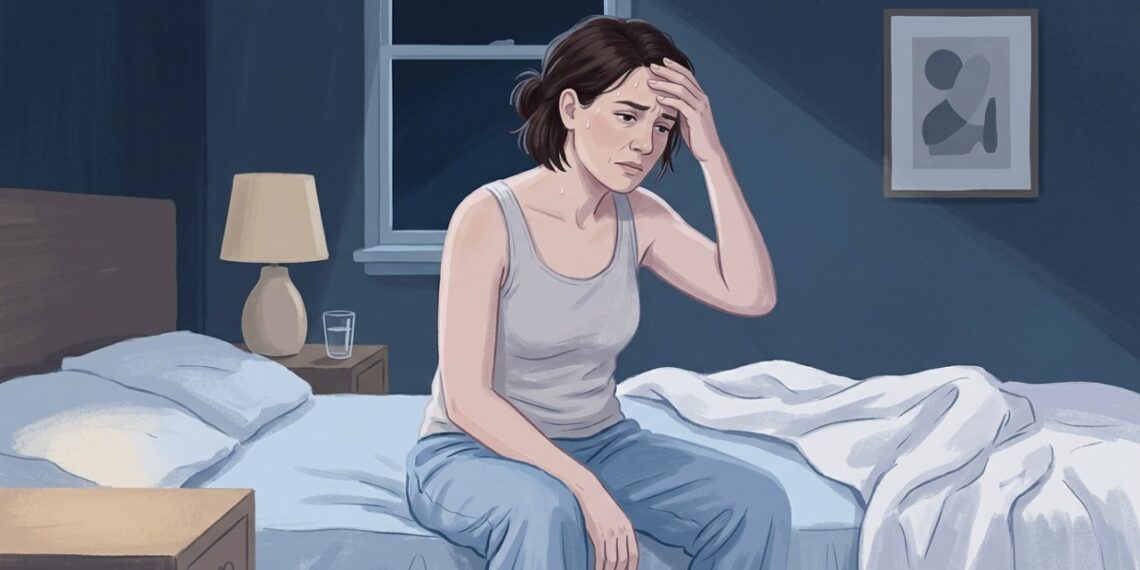 Suor noturno e ondas de calor podem aparecer durante a transição para a menopausa.