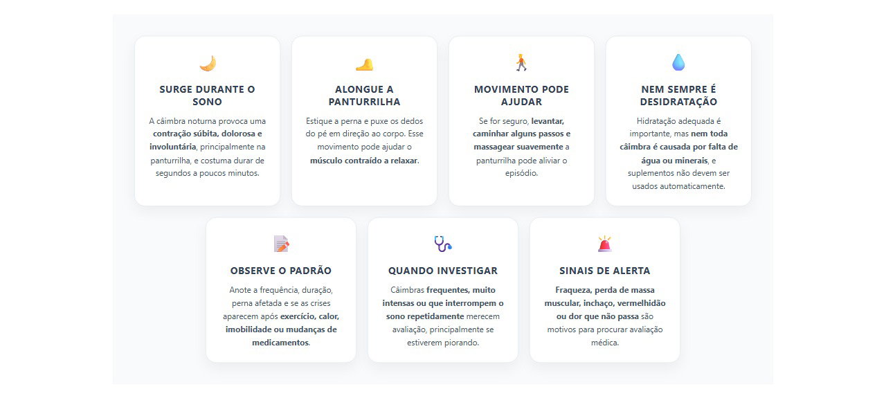 O que fazer quando a câimbra na panturrilha aparece à noite