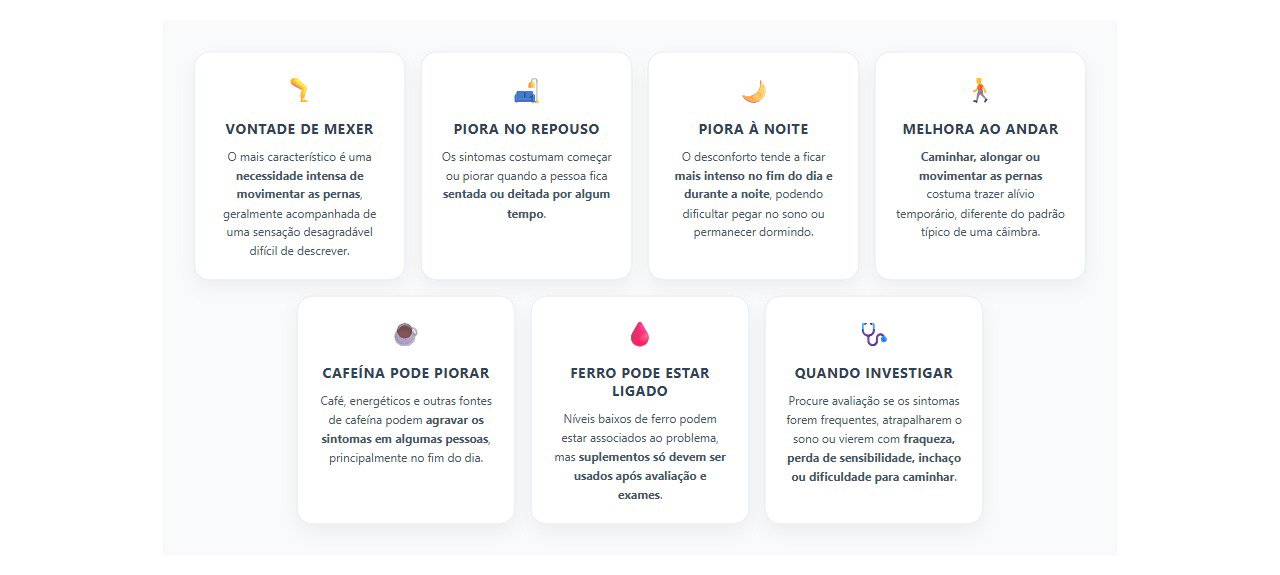 Sinais de que o incômodo nas pernas pode ser síndrome das pernas inquietas