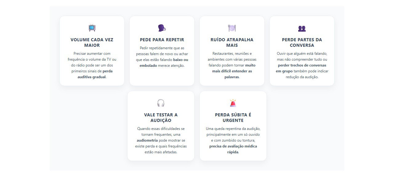 Sinais de que a audição pode estar diminuindo aos poucos