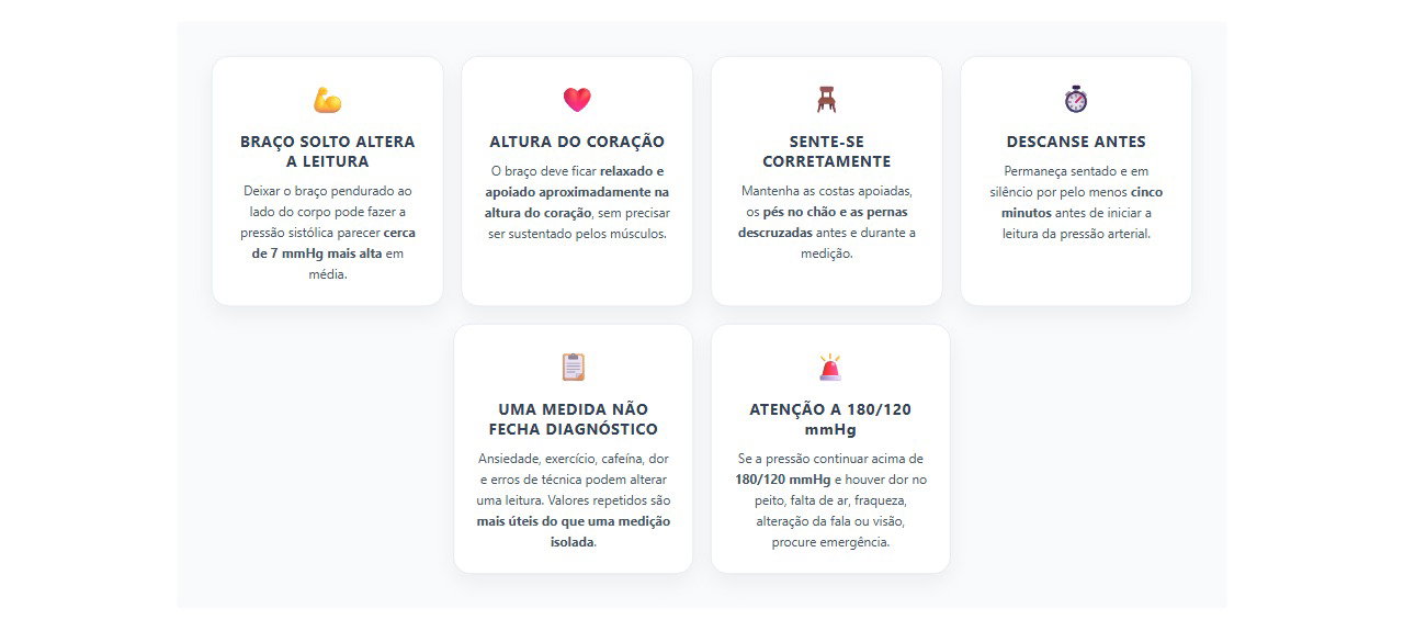 Braço mal posicionado pode fazer a pressão parecer mais alta