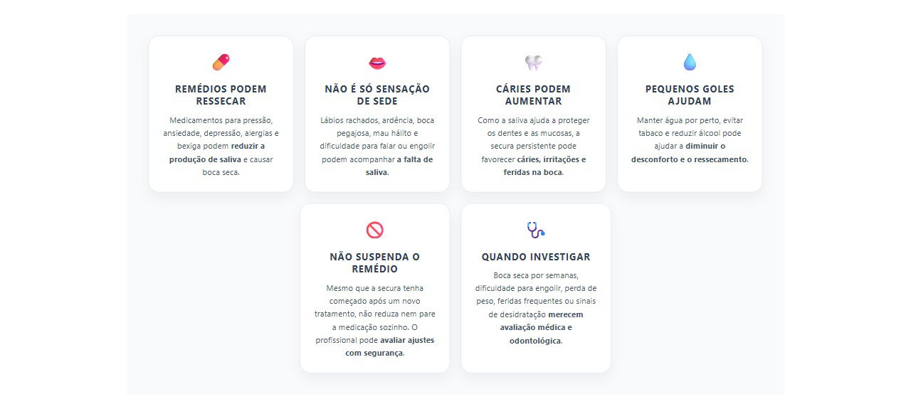 Boca seca persistente: quando os remédios podem estar por trás do problema