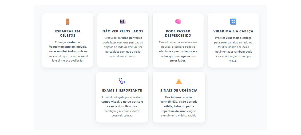 Sinais de que a visão lateral pode estar diminuindo