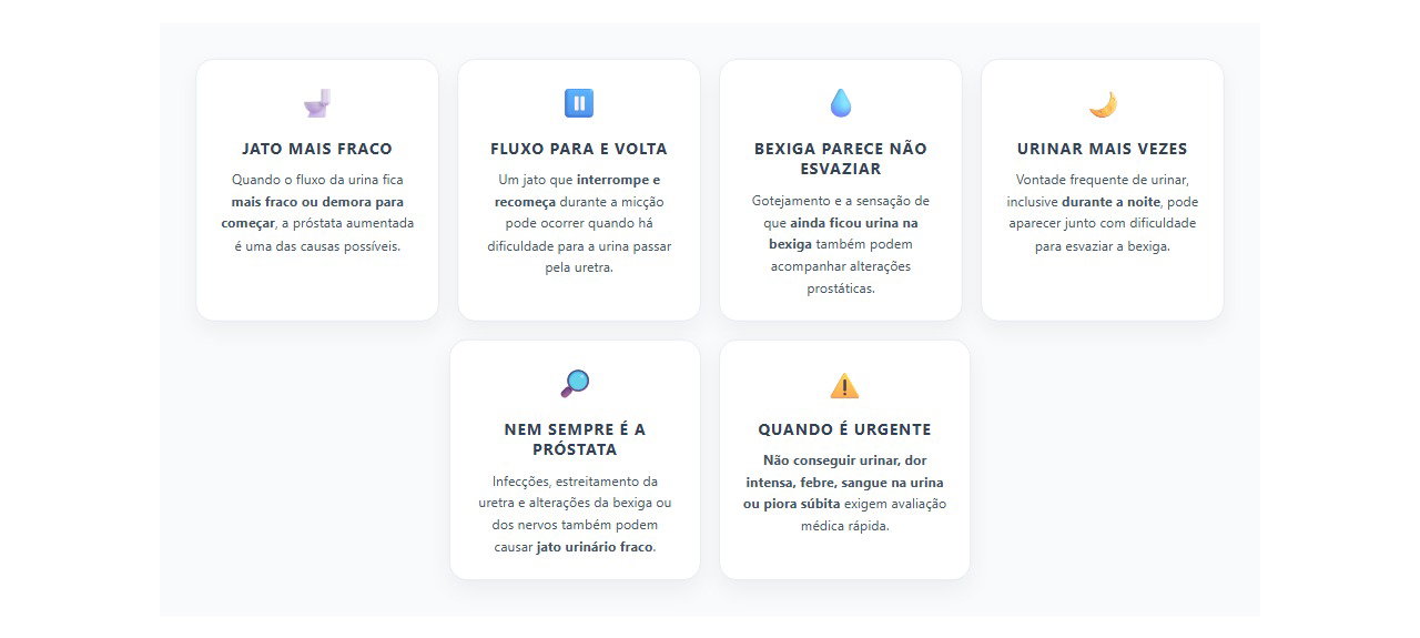 Jato urinário fraco: sinais de que a próstata pode estar envolvida