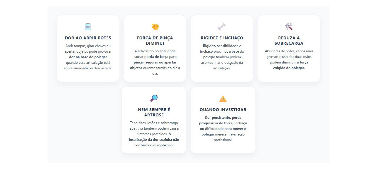 Dor na base do polegar: sinais de desgaste da articulação