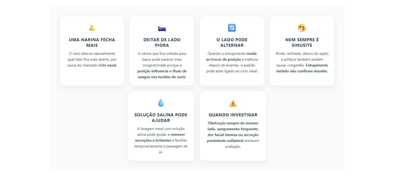 Uma narina entope ao deitar? Entenda quando isso pode ser normal