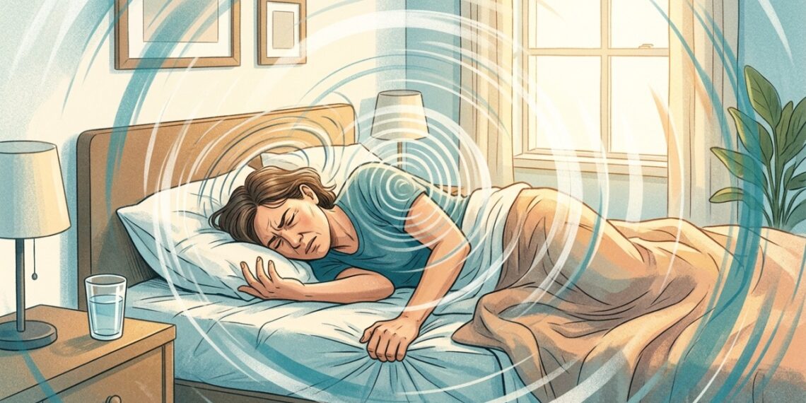 Virar a cabeça na cama pode desencadear crises breves de vertigem em algumas pessoas.