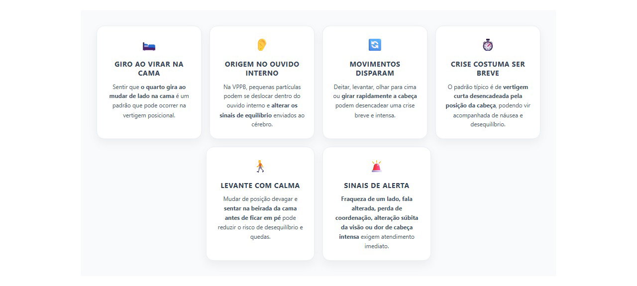 Sinais de que a tontura pode ser vertigem posicional
