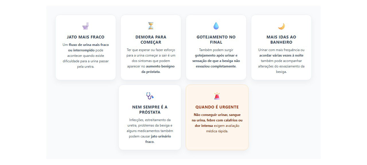 Jato de urina fraco: sinais que podem indicar problema na próstata